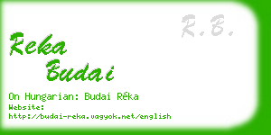 reka budai business card