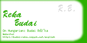 reka budai business card